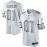 Jerseys Factory Cheap Nike Lions #81 Calvin Johnson White Men's
