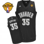 Jerseys Factory Cheap Thunder #35 Kevin Durant Black/White Final