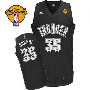 Jerseys Factory Cheap Thunder #35 Kevin Durant Black/White Final