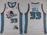Jerseys Factory Cheap Pistons #33 Grant Hill White Throwback Sti