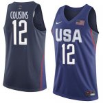 Jerseys Factory Cheap Nike Team USA #12 DeMarcus Cousins Navy Bl
