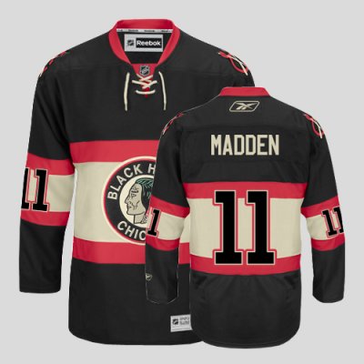 Jerseys Factory Cheap Blackhawks #11 John Madden Black New Third