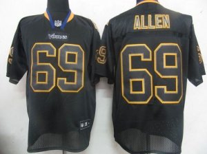 Jerseys Factory Cheap Vikings #69 Jared Allen Lights Out Black S