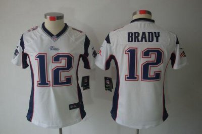 Jerseys Factory Cheap Nike Patriots #12 Tom Brady White Women's