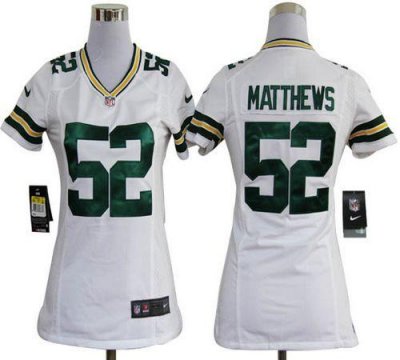 Jerseys Factory Cheap Nike Packers #52 Clay Matthews White Women