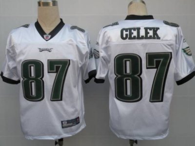 Jerseys Factory Cheap Eagles #87 Brent Celek White Stitched NFL