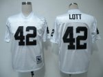 Jerseys Factory Cheap Mitchell & Ness Raiders #42 Lott White Emb