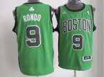 Jerseys Factory Cheap Celtics #9 Rajon Rondo Green(Black No.) Al