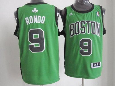 Jerseys Factory Cheap Celtics #9 Rajon Rondo Green(Black No.) Al