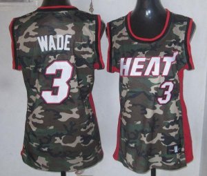 Jerseys Factory Cheap Heat #3 Dwyane Wade Camo Women's Stealth C