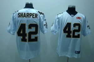 Jerseys Factory Cheap Saints #42 Darren Sharper White With Super