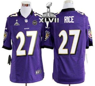 Jerseys Factory Cheap Nike Ravens #27 Ray Rice Purple Team Color