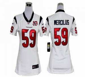 Jerseys Factory Cheap Nike Texans #59 Whitney Mercilus White Wit