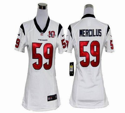 Jerseys Factory Cheap Nike Texans #59 Whitney Mercilus White Wit