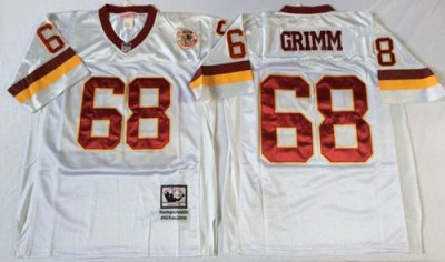 Jerseys Factory Cheap Mitchell And Ness Redskins #68 Russ Grimm