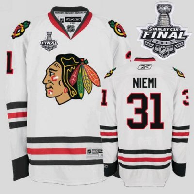 Jerseys Factory Cheap Blackhawks #31 Antti Niemi Embroidered Whi