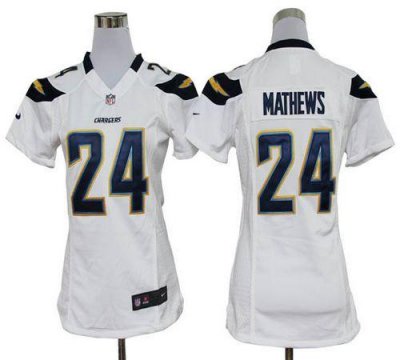 Jerseys Factory Cheap Nike Chargers #24 Ryan Mathews White Women