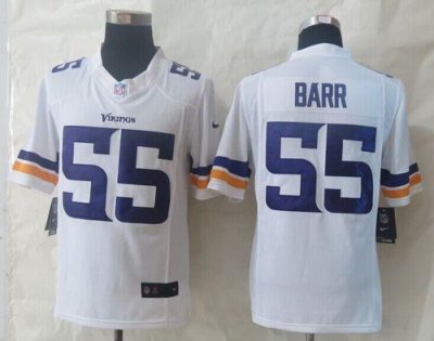 Jerseys Factory Cheap Nike Vikings #55 Anthony Barr White Men's