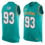 Jerseys Factory Cheap Nike Dolphins #93 Ndamukong Suh Aqua Green