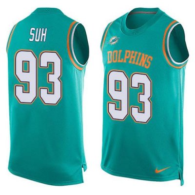 Jerseys Factory Cheap Nike Dolphins #93 Ndamukong Suh Aqua Green