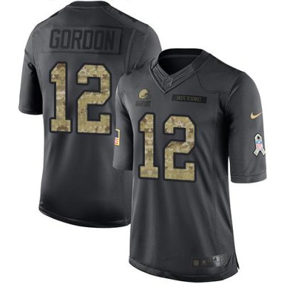 Jerseys Factory Cheap Nike Browns #12 Josh Gordon Black Men's St