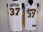 Jerseys Factory Cheap Lakers #37 Ron Artest Stitched White Champ