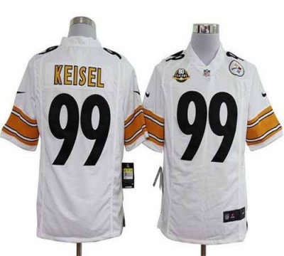 Jerseys Factory Cheap Nike Steelers #99 Brett Keisel White With