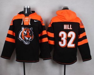 Jerseys Factory Cheap Nike Bengals #32 Jeremy Hill Black Player