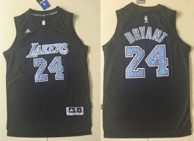 Jerseys Factory Cheap Lakers #24 Kobe Bryant Black Diamond Fashi