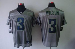 Jerseys Factory Cheap Nike Seahawks #3 Russell Wilson Grey Shado
