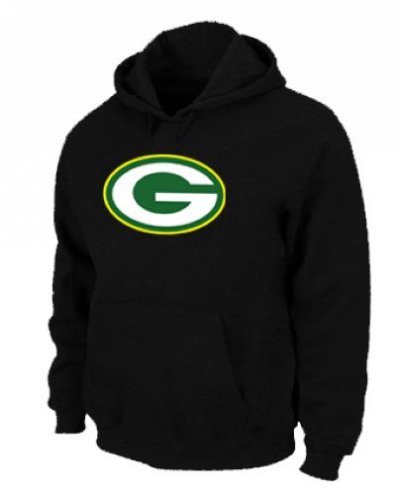 Jerseys Factory Cheap Green Bay Packers Logo Pullover Hoodie Bla