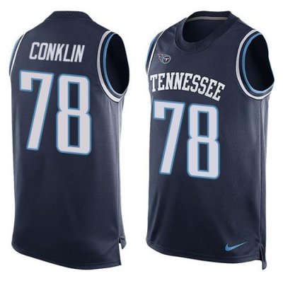 Jerseys Factory Cheap Nike Titans #78 Jack Conklin Navy Blue Alt