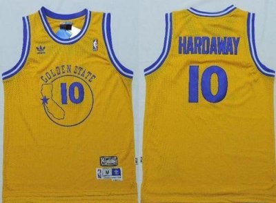 Jerseys Factory Cheap Warriors #10 Tim Hardaway Gold Throwback S