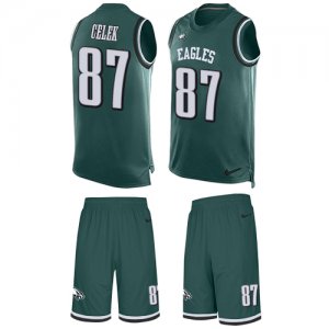 Jerseys Factory Cheap Nike Eagles #87 Brent Celek Midnight Green