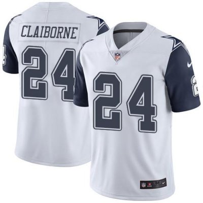Jerseys Factory Cheap Nike Cowboys #24 Morris Claiborne White Me