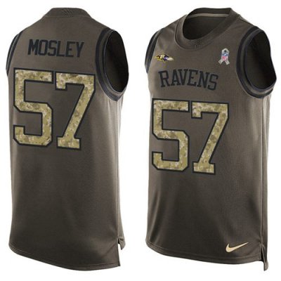 Jerseys Factory Cheap Nike Ravens #57 C.J. Mosley Green Men's St