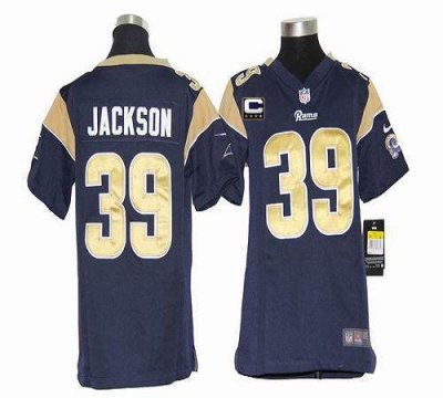 Jerseys Factory Cheap Nike Rams #39 Steven Jackson Navy Blue Tea