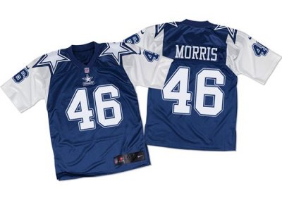 Jerseys Factory Cheap Nike Cowboys #46 Alfred Morris Navy Blue/W
