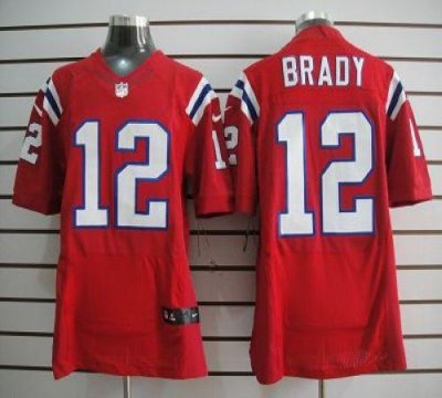 Jerseys Factory Cheap Nike Patriots #12 Tom Brady Red Alternate