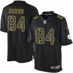 Jerseys Factory Cheap Nike Steelers #84 Antonio Brown Black Men'