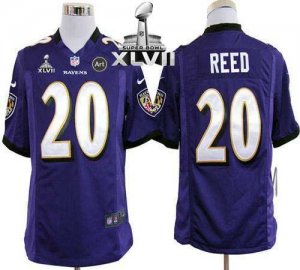 Jerseys Factory Cheap Nike Ravens #20 Ed Reed Purple Team Color