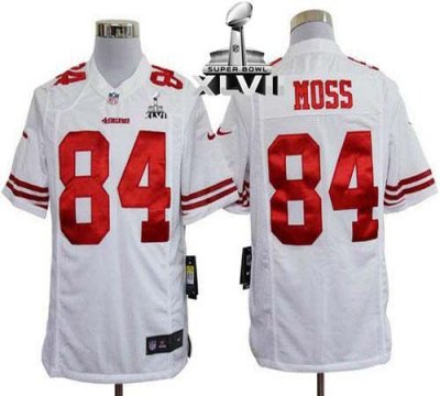 Jerseys Factory Cheap Nike 49ers #84 Randy Moss White Super Bowl