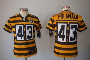 Jerseys Factory Cheap Nike Steelers #43 Troy Polamalu Black/Yell