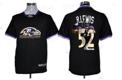 Jerseys Factory Cheap Nike Ravens #52 Ray Lewis Black Men's NFL