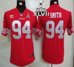 Jerseys Factory Cheap Nike 49ers #94 Justin Smith Red Team Color