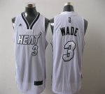 Jerseys Factory Cheap Heat #3 Dwyane Wade Silver No. White Stitc