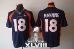 Jerseys Factory Cheap Nike Broncos #18 Peyton Manning Navy Blue