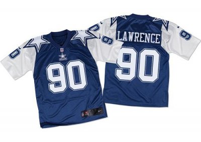 Jerseys Factory Cheap Nike Cowboys #90 Demarcus Lawrence Navy Bl