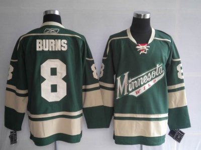 Jerseys Factory Cheap Wild #8 Brent Burns Embroidered Green NHL