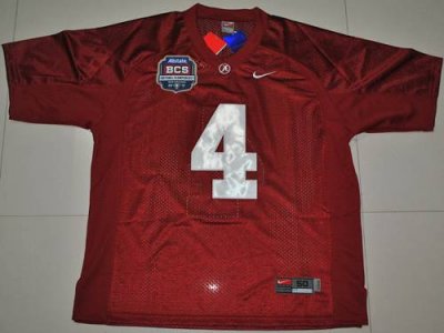 Jerseys Factory Cheap Crimson Tide #4 Marquis Maze Red 2012 BCS
